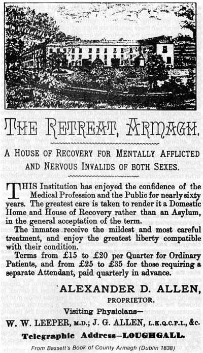 Advertisment for The Retreat, Armagh