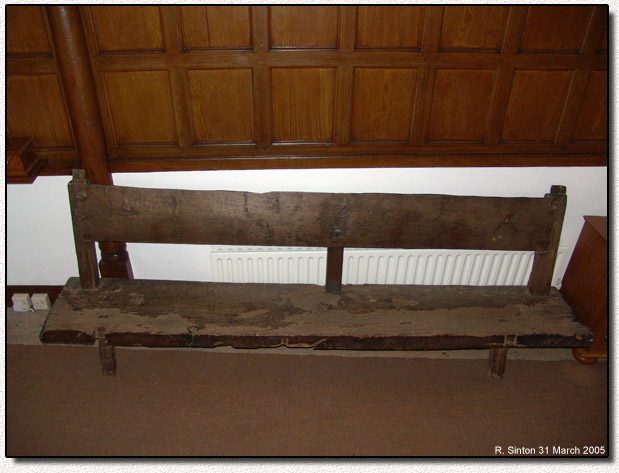 Photograph of seat brought from Ballyhagan. Reputed to have been used by George Fox.