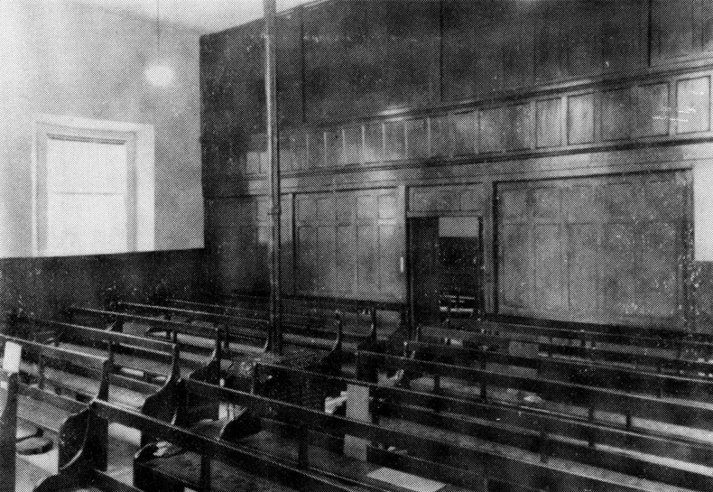 Interior of the Large Meeting House, from the Minister's Gallery, 1960
