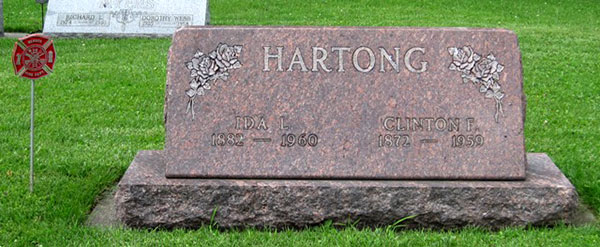 Headstone of Clinton Franklin Hartong 1872 - 1959