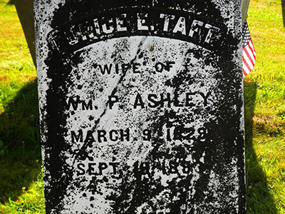 Headstone of Eunice Elizabeth Ashley (née Taft) 1829 - 1893