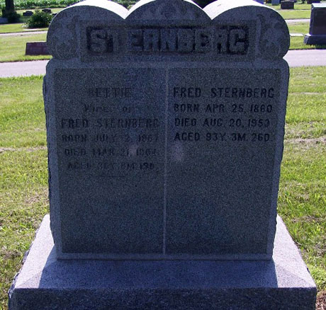 Headstone of Bettie Sternberg 1867-1904