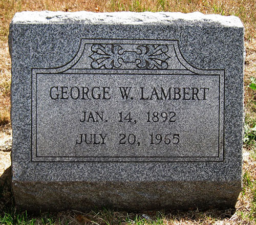 Headstone of George William Lambert 1893 - 1965