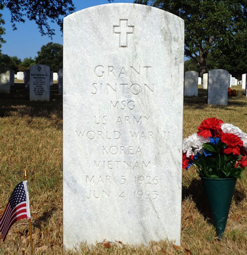 Headstone of Grant William Sinton 1926 - 1993
