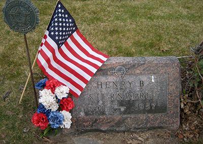Headstone of Henry Benson Sternberg 1891 - 1957