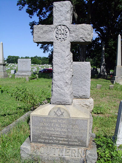 Headstone of Henry Frederick Warman Southern 1840 - 1915
