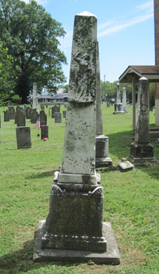 Headstone of Jane Ellison Sinton 1826 - 1853