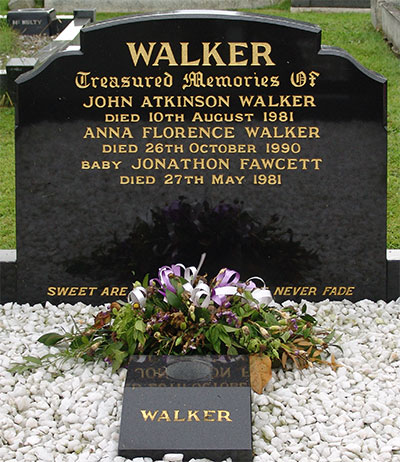Headstone of Jonathon Fawcett 1981 - 1981