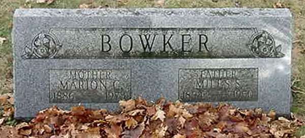 Miles Standish Bowker 1894 - 1950
