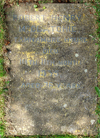Headstone of Robert Henry McClatchie 1861 - 1935