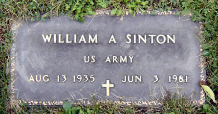 Headstone of William Albert Sinton 1935 - 1981
