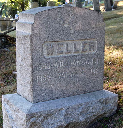 Headstone of Sarah Susan Weller 1852 - 1922