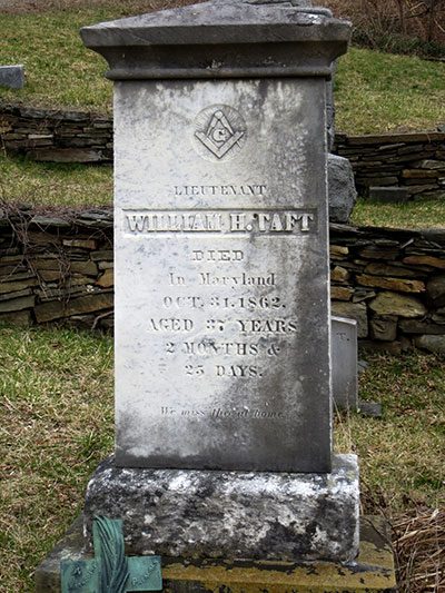 Headstone of William Henry Taft 1823 - 1862