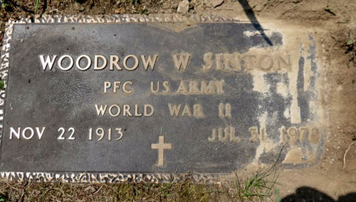 Headstone of Woodrow Wilson Sinton