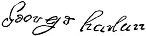 Signature of George Harlan