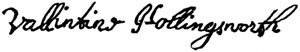 Signature of Vallintine Hollingsworth