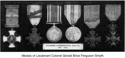 Medals of Lieutenant Colonel Gerald Brice Ferguson Smyth DSO & Bar